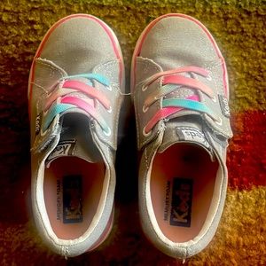 Toddler girl keds cute size 10 with Velcro